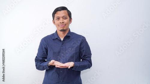 Young men gesturing sign language