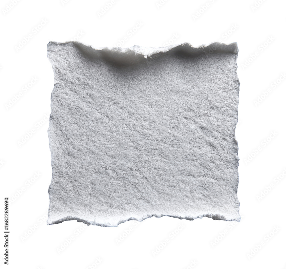 Fototapeta premium Blank white torn paper square