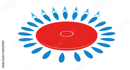 Natural gas stove burner flame illustration clean energy fuel supply appliance heat cooking