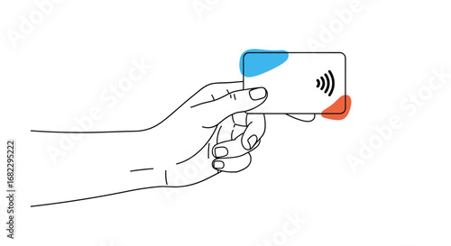 Contactless payment method using a credit card for quick transactions modern financial technology concept