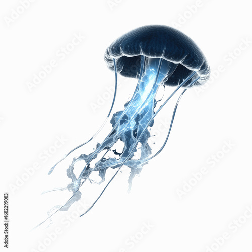 Luminous Jellyfish Abstract Underwater
