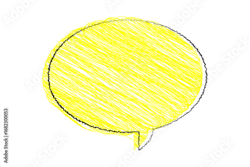 Speech Bubble - かわいい吹き出し、手書き風、ベクター素材
