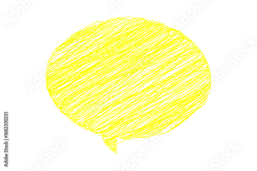 Speech Bubble - かわいい吹き出し、手書き風、ベクター素材
