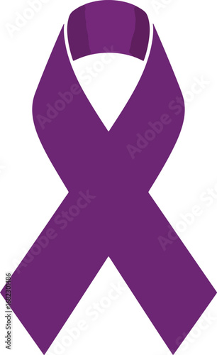 Symbol of hope and resilience a purple ribbon with a white dove in flight conveying messages of support and awareness for important causes