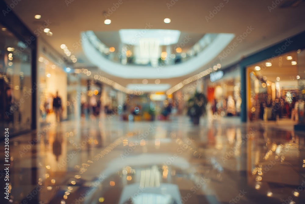 Fototapeta premium Blurry shopping mall interior