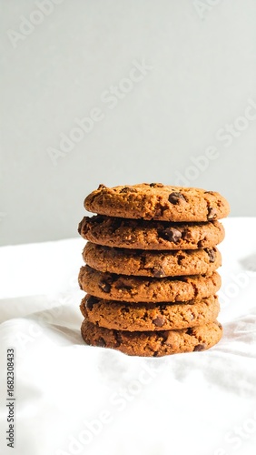 Wallpaper Mural Stacked Chocolate Chip Cookies Torontodigital.ca