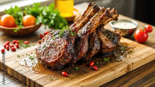 Fresh Lamb Rack Ready for Cooking, Culinary Preparation