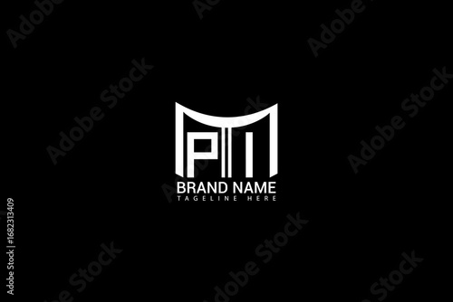 Minimalist PI Letter Logo Design for Modern Business Branding