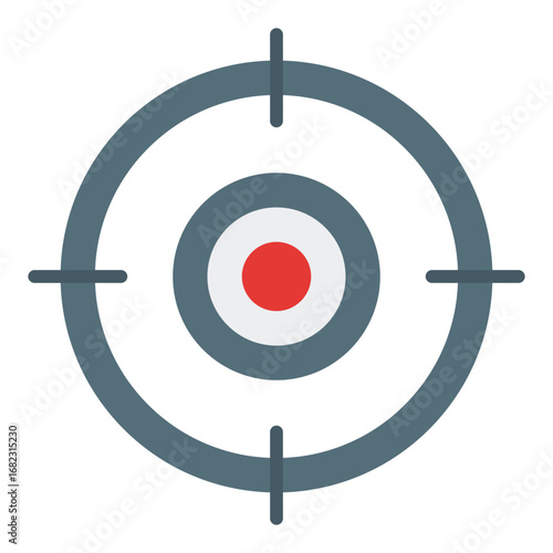 Target icon. Aim symbol. Military shooting and sniper collection. Flat Icon