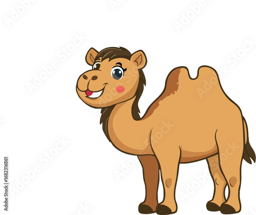 Camel Cartoon Illustration Set – Cute Desert Animal