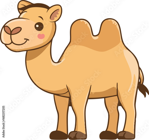 Camel Cartoon Illustration Set – Cute Desert Animal
