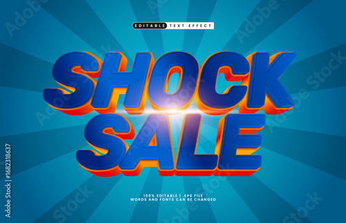shock sale editable text effect