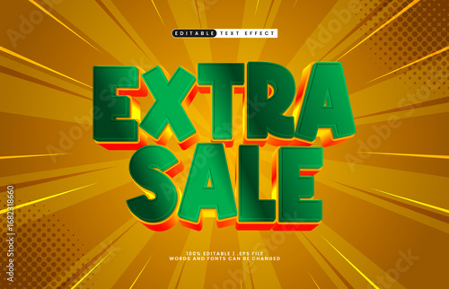 extra sale editable text effect