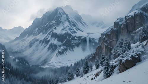 Wallpaper Mural natur beauti in the mountain snoefall Torontodigital.ca