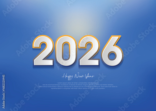 Colorful happy new year 2026 background, banner and poster design for greetings.