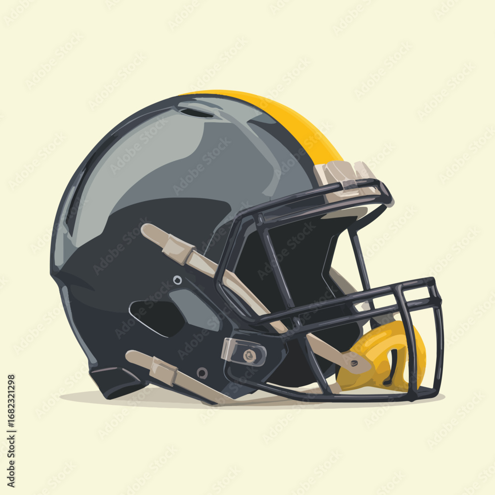 Fototapeta premium helmet football isolated in White Background, helmet football vector, Flat lay vector illustration