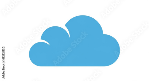 Sky blue cloud weather forecast icon vector illustration graphic design element isolated on white background