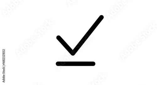 Check mark icon vector graphic for approval success and task completion confirmation symbol design element