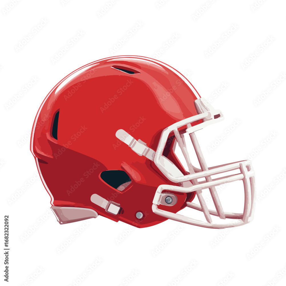 Fototapeta premium helmet football isolated in White Background, helmet football vector, Flat lay vector illustration