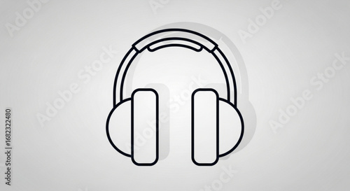 Headphones vector illustration for music lovers and audio enthusiasts looking for listening devices