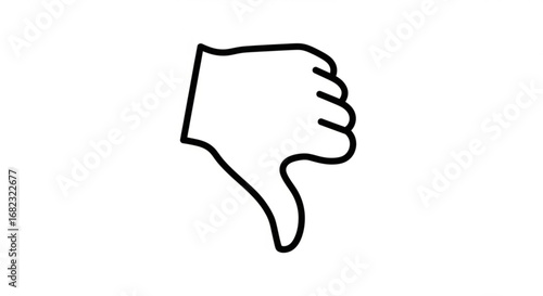 Thumbs down icon vector illustration for dislike symbol and negative feedback graphic design element use 100