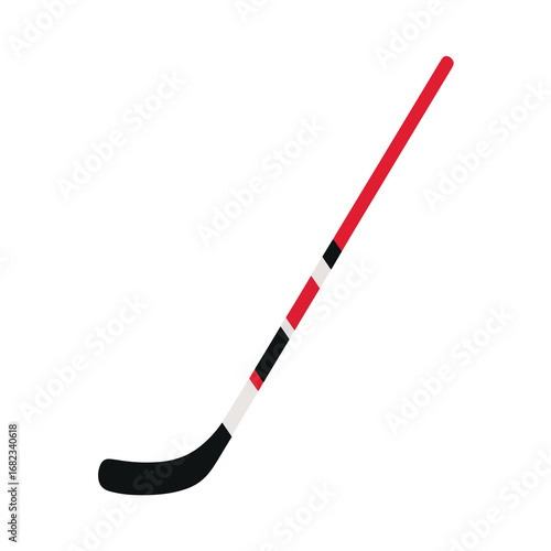hockey stick isolated in White Background, hockey stick vector, Flat lay vector illustration
