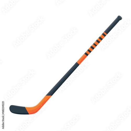 hockey stick isolated in White Background, hockey stick vector, Flat lay vector illustration