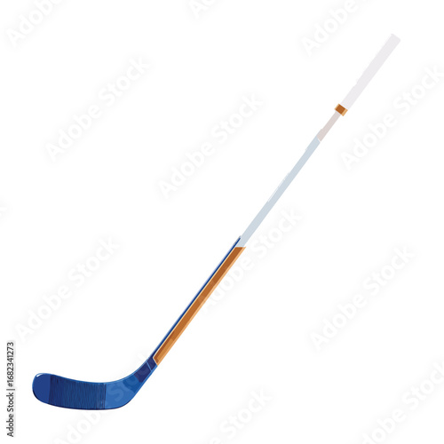 hockey stick isolated in White Background, hockey stick vector, Flat lay vector illustration