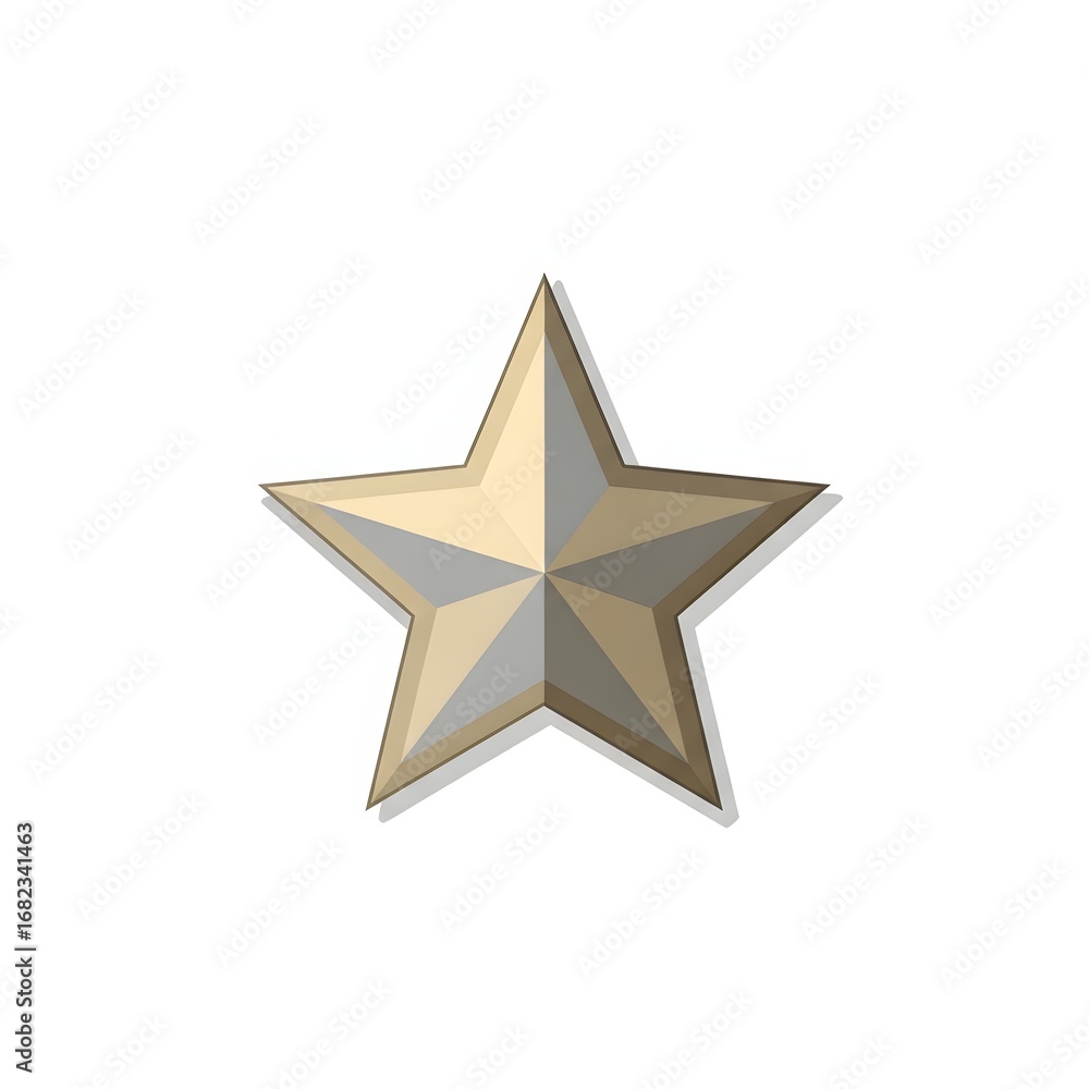Obraz premium Elegant Golden Star Icon for Design and Decoration on a White Background