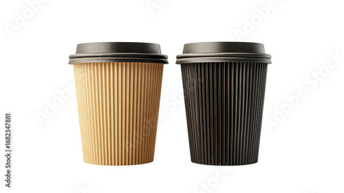 Wallpaper Mural Two Coffee Cups  isolated on a Transparent or white Background Torontodigital.ca