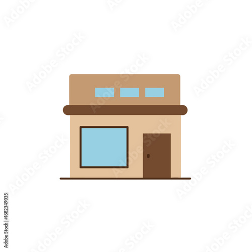 old wooden cafe isolated