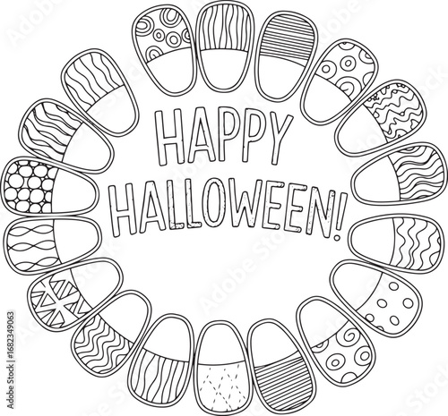 Halloween silhouette vector art illustration Shapes Collection Isolated on White Background