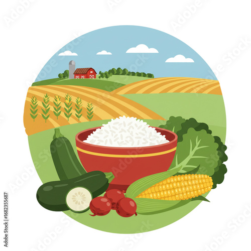 vegetables on a white background
