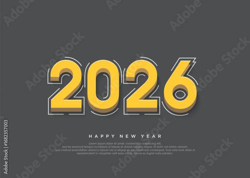 Happy new year 2026 background for congratulations.