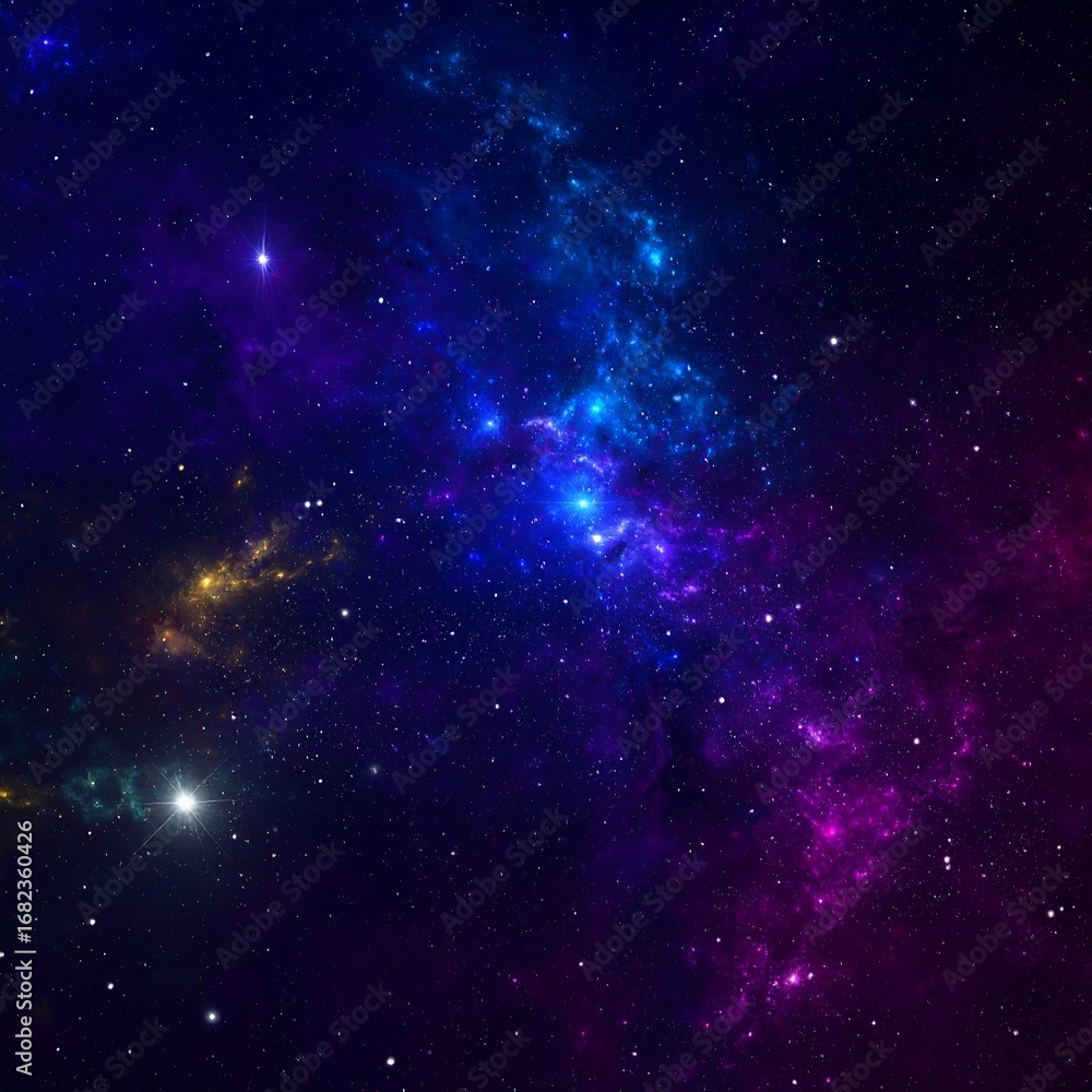 Fototapeta premium Deep space nebula filled with vibrant colors