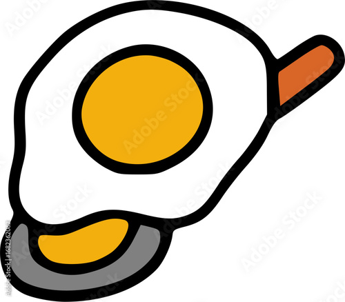 Image of a fried egg with yolk and white.