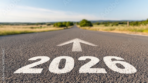 Wallpaper Mural Forward Vision: Road to 2026 and Beyond, Symbolizing Future Goals and Aspirations in Bright Landscape Torontodigital.ca