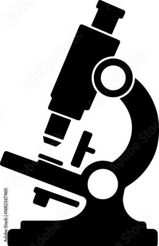 microscope silhouette vector illustration
