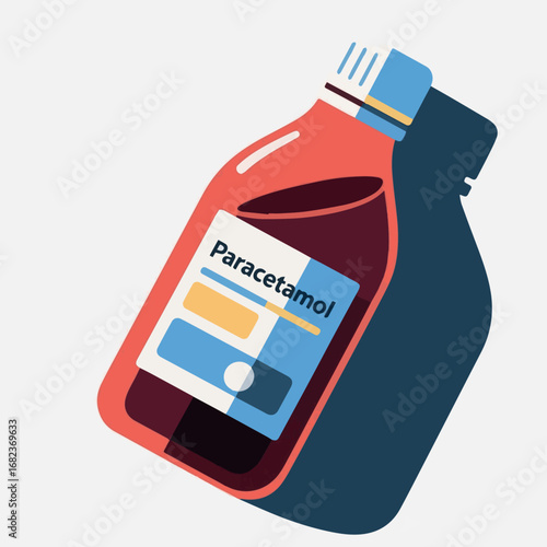 paracetamol syrup vector