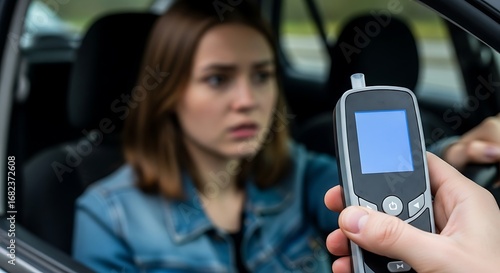 Woman tested for drunk driving