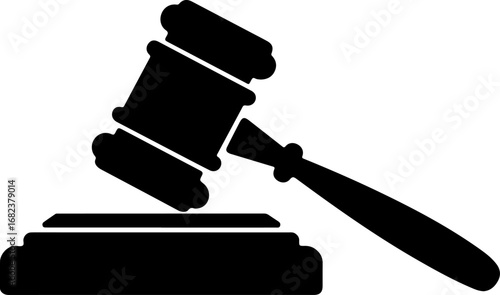 judge gavel silhouette vector illustration
