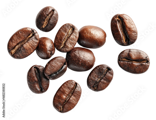 Roasted coffee beans scattered (6)
