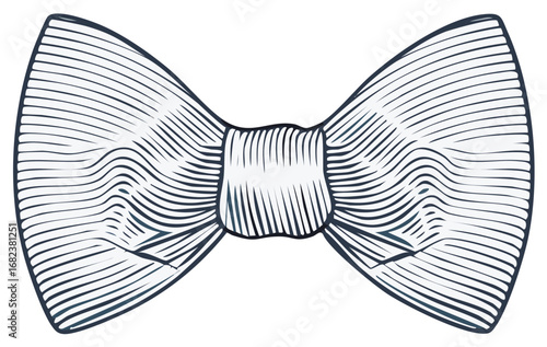 Engraved Bow Tie Illustration