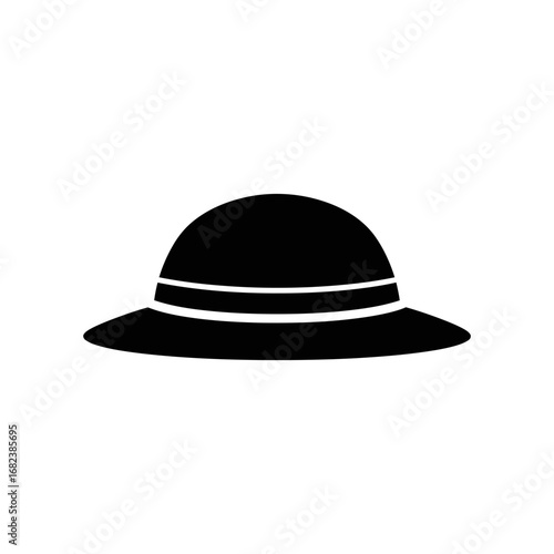 Simple black straw hat with a flat brim perfect for summer fashion, beach outings, gardening or outdoor events. Versatile and trendy.