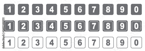 Colorful bullet points number set from zero to nine. circles and numbers. colorful number digit vector icon with white background. Numbers symbols. Flat icons . Set of 1-10numbers. Digital projects.