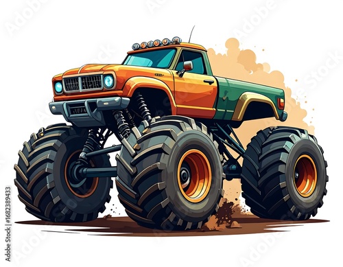 Cartoon Monster Truck Illustration (2)
