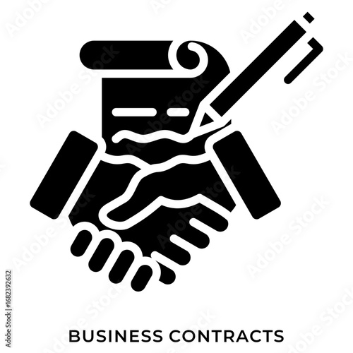 Business Contracts Glyph Icon