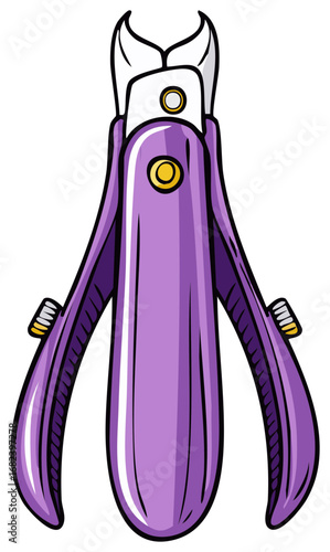 Cartoon Style Purple Nail Clippers, Manicure Tool for Grooming and Beauty Care