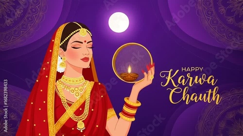 Happy Karwa Chauth Celebrating Wife's Long Life with Prayers and Festive Traditions