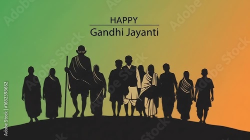 Gandhi Jayanti A Celebration of Peace, Freedom, and Non-Violence. Remembering Mahatma Gandhi and His Principles on His Birth Anniversary. A Day of Reflection
